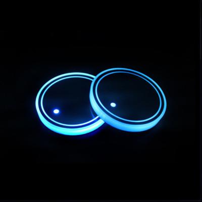 China Mini USB Viable Smart Luminous Atmosphere Automobile RGB Water Cup Automobile Water Cup Decorative Light Colorful Luminous Pad for sale