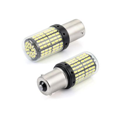 China Soft board + cover 1156 BA15S P21W BAU15S PY21W T20 7440 W21W LED bulbs 144 smd 1157 plastic led CanBus no errors lamp for turn signal light not flashing for sale