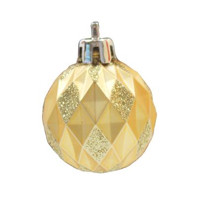 China Plastic Outdoor Gold Christmas Tree Luxury Electroplating Painted Ball for sale