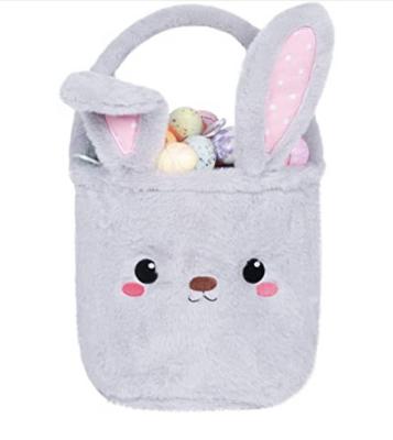 China Plush Amazon Hot Seller Customize Candy Basket Big Plush Easter Bunny Basket for sale