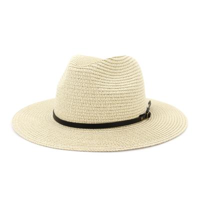 China Wholesale Picture Adjustable Hat 58-60cm Straw Hat Crochet Bucket Mens Straw Sun Hat Oversize Straw for sale