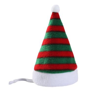 China COMMON Factory Wholesale Red Velvet Santa Claus Pet Christmas Party Hats for Cats Dogs for sale