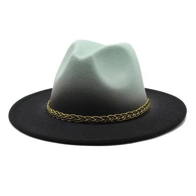 China New Gradient Color Color Matching Women's Jazz Hat Retro Men's Sunshade Outdoor Flat Surface Hats for sale