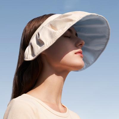 China COMMON Women Sun Visor Hat Empty Top Cotton Outdoor Sports Cover Face Sunscreen Sun Hats For Women Overflow Wide Unisex for sale