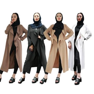 China Modest Muslimah Styling Hot Selling Turkish Casual Sun Protection Solid Color Muslim Islamic Abaya Dress for sale