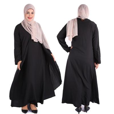 China Muslim Islamic Dress Middle East Abaya Hijab Arab Long Dress Ladies Cardigan Modest Muslimah Styling Hot Selling Eid Dress Abaya Black Lace for sale