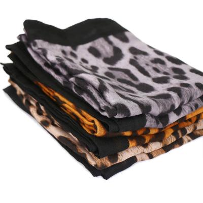 China Winter Fashionable Luxury Scarves Hijab Scarf Leopard Cotton Inner Hijab Hat Under Muslim Hijab Scarf for sale