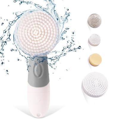 China For commercial & Wholesale Waterproof Home Use CE/ROHS Face Wash Remover Body Scrub Cleaning Set Brush Exfoliating Electric Rotary Facial Cleansing Brush for sale