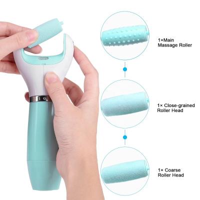 China Private Label Foot Care Tools ABS Personal Electric Battery Operated Foot Folder Pedicure Dead Skin Callus Remover 12 Months 142g ABS for sale