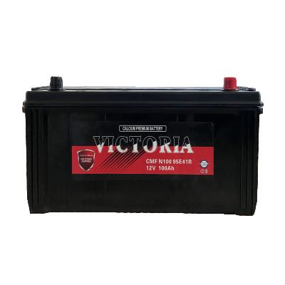 China Maintenance Free Car Engine Start High CCA 12v 100ah N100 95E41L JIS Lead Acid Car Starting Battery for sale