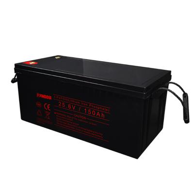 China Toys Deep Cycle Long Life BMS 24V 150Ah LiFePO4 Battery 25.6V Lithium Ion Batteries For UPS for sale