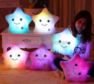 China Anti-Apnea Star Design Plush Pillow / Led Plush Pillow /sofa Pillow for sale