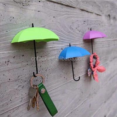 China Sustainable Umbrella Shape Home Decoration Hook / Wall Mount Hook / Wall Sticker Hanger for sale