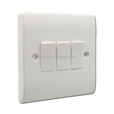 China Bakelite Thin Plate Electrical Switch Bakelite 3 Gang 1 Way Switch Wall Switch for sale