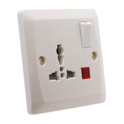 China 1 Gang 13A Residential / General Purpose Multi Function Switched Socket With Neon Electrical Outlet for sale