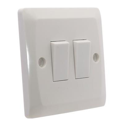 China UK Standard 2 Gang 2 Way Switch Bakelite Plate Electric Wall Switch for sale