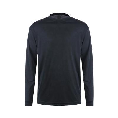 China Wholesale Custom Made Unisex Quick Dry Round Slim Fit Sport 100 Anti-Wrinkle Long Neck Sleeve T-Shirt Polyester for sale