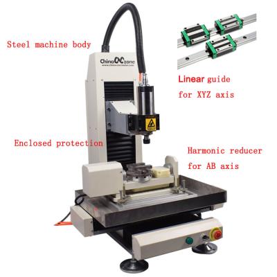 China 300x400x(250)mm 5 Axis Stone CNC Router Machine For Cutting Granite Jewelry Marble Jade for sale