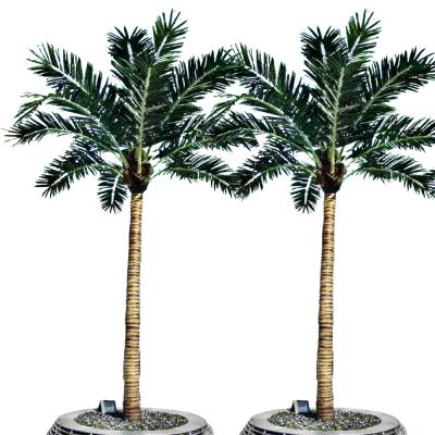 China Minimalist high simulation ornamental plants palm tree decoration tropical outdoor artificial coconut tree for sale