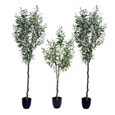 China Indor Decoration Simulation Artificial Potted Olive Tree Plants Factory Price for sale