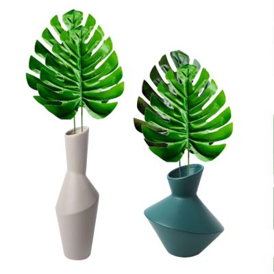 China Tropical Monstera Plants Faux Turtle Plastic Artificial Leaf For Home Decoration for sale