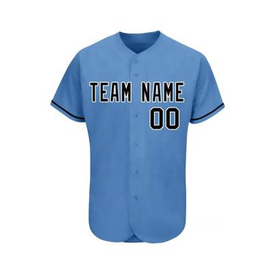 China Full-Button Antibacterial Custom Shirt Baseball Active Sportswear Embroidered Team Name and Numbers for Men/Women/Youth for sale