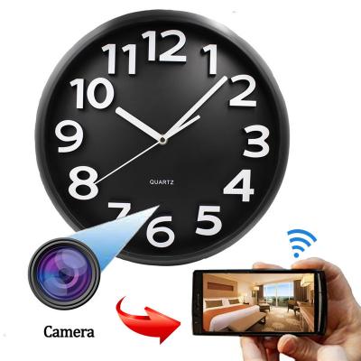 China Sound Detection Radio Hidden Spy Camera Clock Hidden Camera Nanny Cameras Motion Detection Reloj Peeled Wall Clock for sale