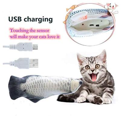 China Cat Toys Interactive Electric Viable Electronic Cat Toy Fish for Kitty Catnip Perfect for Sharp Chewing Kicking Moves by Itself for sale