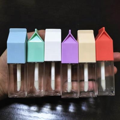 China Mini Beauty Bottle Lip Milk Bottle Lip Tint Container Packaging Pink Single Empty Cosmetic Gloss Box Shaped Tube with Magic Wands for Kids 10ml for sale