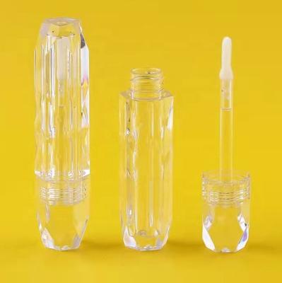 China 2022 Mini Diamond Moq Bottom Lip Shape Lip Gloss Cosmetic Crystal Lip Gloss Container Tubes Empty Packaging Bottle With Clear Brush 2ml for sale