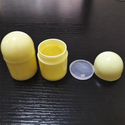 China New Arrival Cosmetic Empty Yellow Lip Balm Container Lip Scrub Eye Cream Packaging Container Jars Lip Gloss Cosmetic Case With Lid 10g for sale