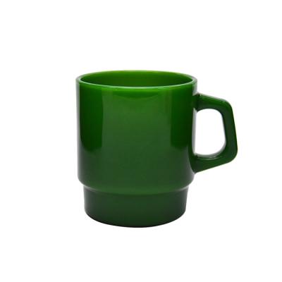 China Modern Simplicity 230/400ml Sell Well High Quality Milk Opal Hot Product Jade Heat Resistant Glass Coffee Mugs Mug With Handles for sale