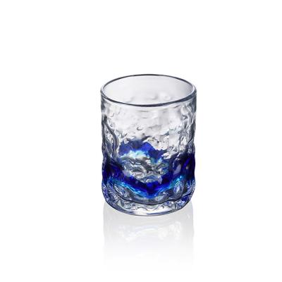 China 180ml/300ml/400ml Hand Blown Color Hot Sale Coiled Cocktail Hotel Bar Drinking Juice Cup Restaurant Drinkware Red White Wine Shot Glass Clear Glasses for sale