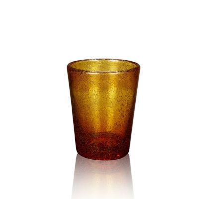 China High Quality 8oz 260ml Old Fashioned Glasses New Design Handmade Glass Tumblers Cups Bubble Glass Mug Tumbler for sale