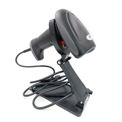 China Fast Handheld Scan 1D 2D QR Code USB Wired Barcode Scanner with Stand Holder for sale