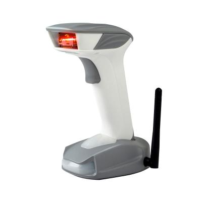 China Fast Scan Wireless Barcode Reader Auto Scan QR Code 1D 2D Barcode Scanner with Fill Base for sale