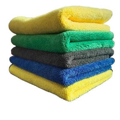 China Factory Supply Soft QUICK DRY Car Wash Cleaning Microfiber Velvet Coral Towel for sale