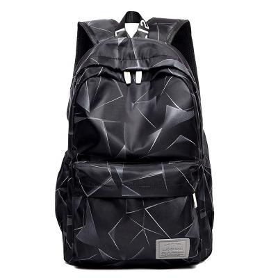 China OEM ODM Daily Newcomer Customized Logo Laptop School Backpack Bag Geometry Shape for sale