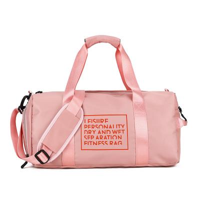 China Wholesale Custom Polyester Logo Shoe Compartment Gym Sport Weekend Duffle Travel Overnight Bag for sale