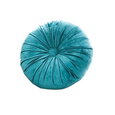 China 20 Colors Luxury Ice Velvet Round Cushion Pumpkin Pillow Case Orange Pillow Cover Anti-Static Cushion Cover for sale