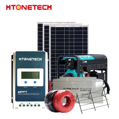 China 50KW PV Solar Power Systems 44KW Half Cut Mono Solar Panel Engine Diesel Generator for sale