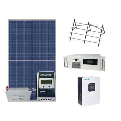 China 24h Work Time MPPT / PWM Hybrid Solar Inverter Power System For Voltage 12v Custom Lithium Battery for sale