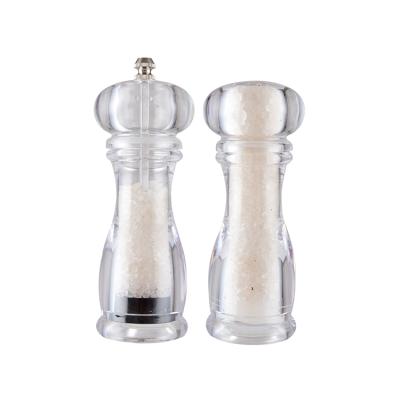 China Viable Wholesale Acrylic Manual Salt and Pepper Shaker Set for sale