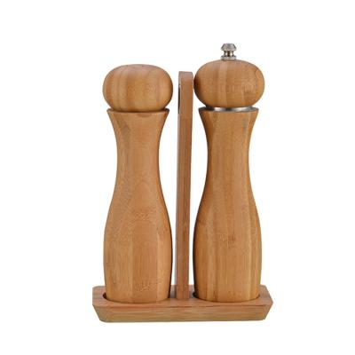 China Viable Factory Wholesale Kitchenware Bamboo Salt and Pepper Shaker Set for sale