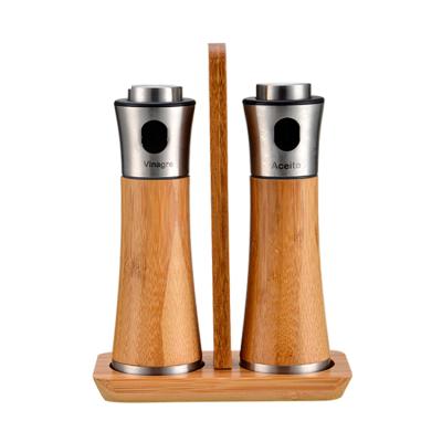 China New viable selling kitchenware bamboo dressing spray jar set with best price for sale