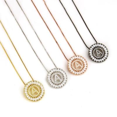 China 2022 Fashion Low Moq Gold SX Jewelry Lead Free White Colorful Initial Letter Pendant Necklace for sale