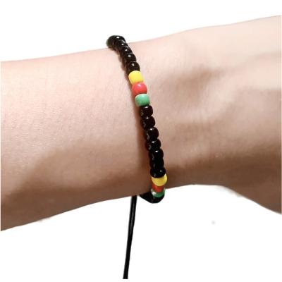 China BOHEMIA Bohemian Bracelet Colored Woven Rope Rice Wax Beads Pairs Glass Bracelet Women's Handmade Jewelry for sale