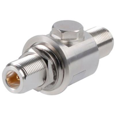 China Brass Gas Tube Discharge RF Surge Arrester 0-3G N Female Bulkhead To N Female Connector Lightning Arrester for sale