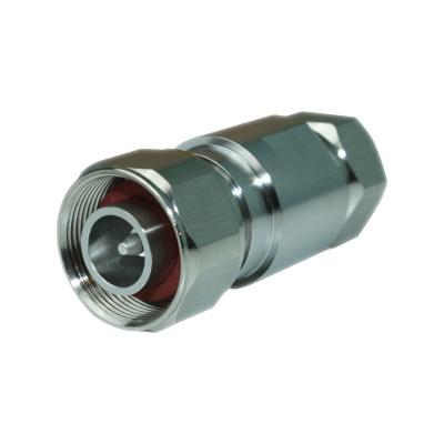 China Mini DIN Brass Coaxial Connectors 4.3/10 Series RF Coaxial Connector 4.3-10 For 1/2 Superflexible Cable for sale