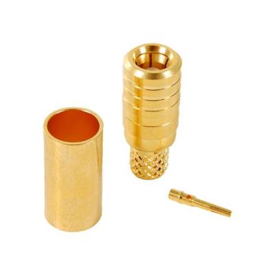 China SMB Coaxial Connector Brass SMB Crimp Female Rectangle Type For RG316 RG174 Cable for sale